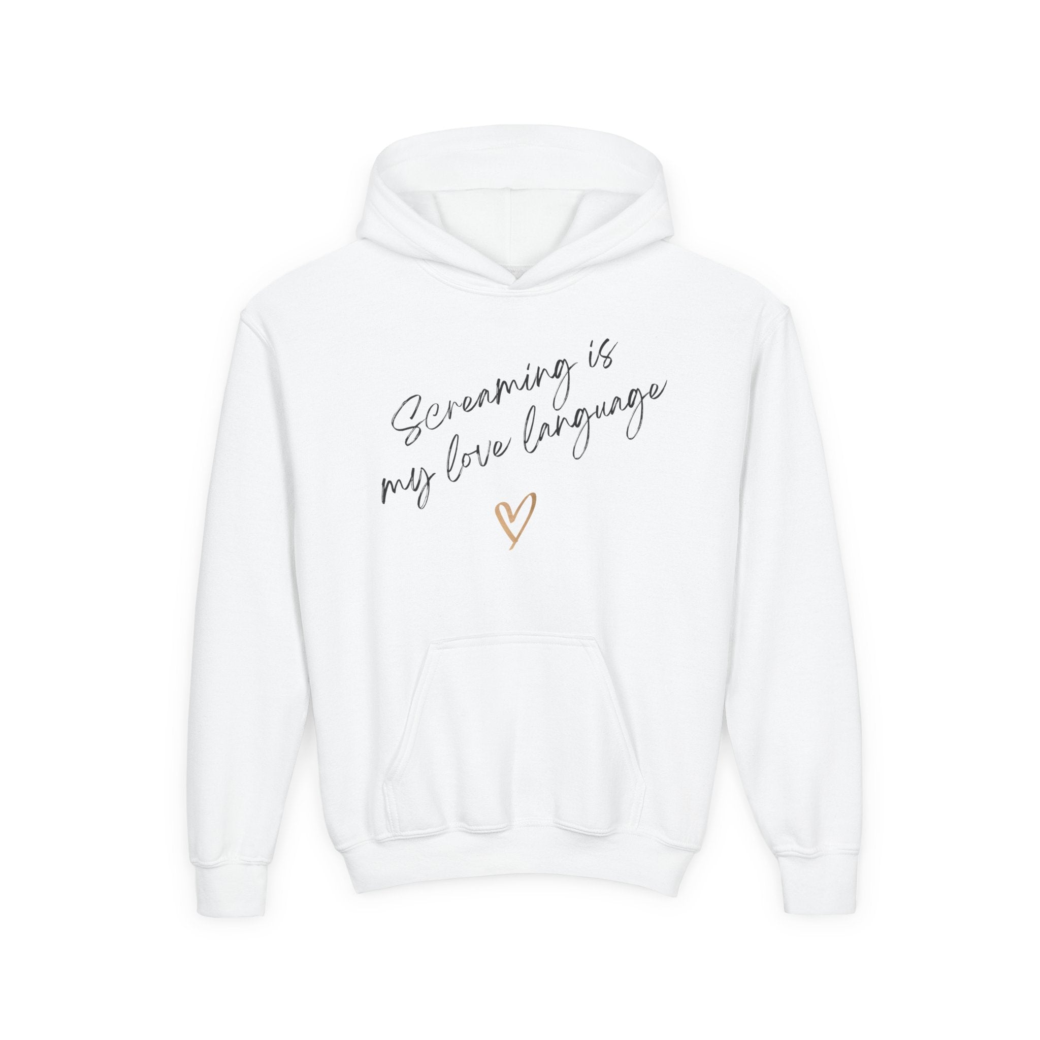 “Screaming Is My Love Language” Youth Hoodie