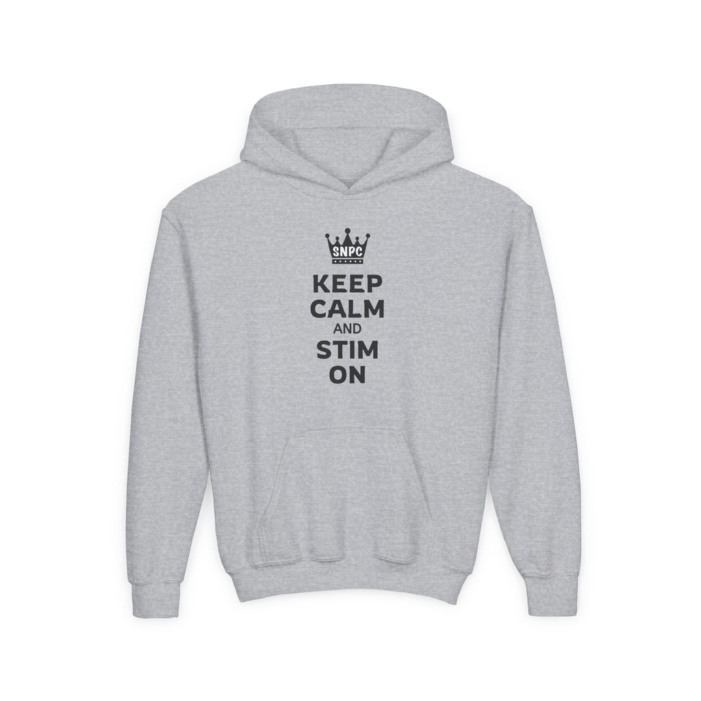 “Keep Calm & Stim On” Youth Hoodie