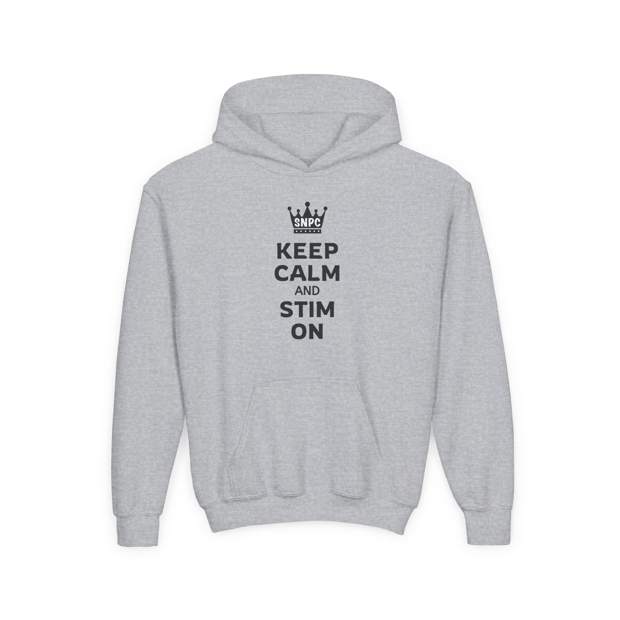 “Keep Calm & Stim On” Youth Hoodie
