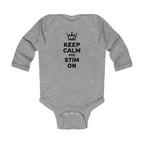 “Keep Calm & Stim On” Infant Long Sleeve Onesie