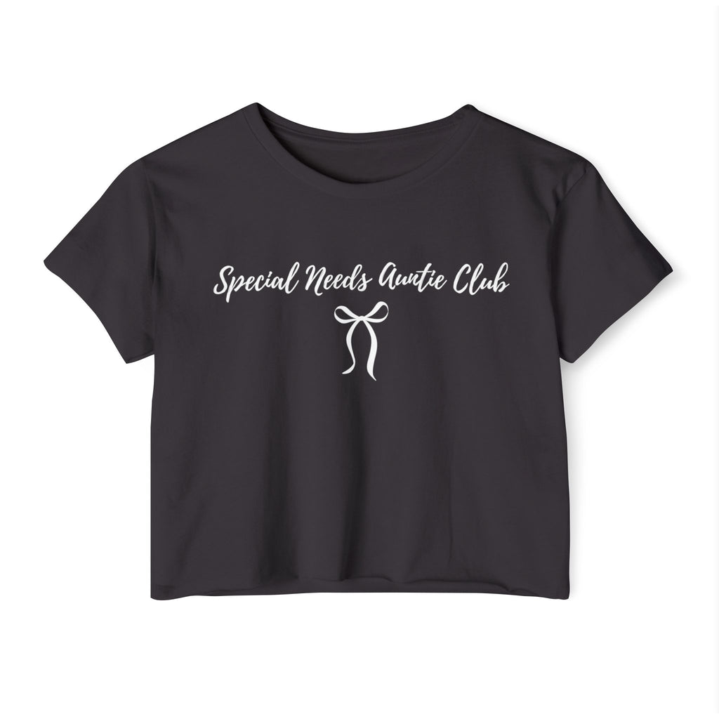 “Special Needs Auntie Club” Women’s Crop Top