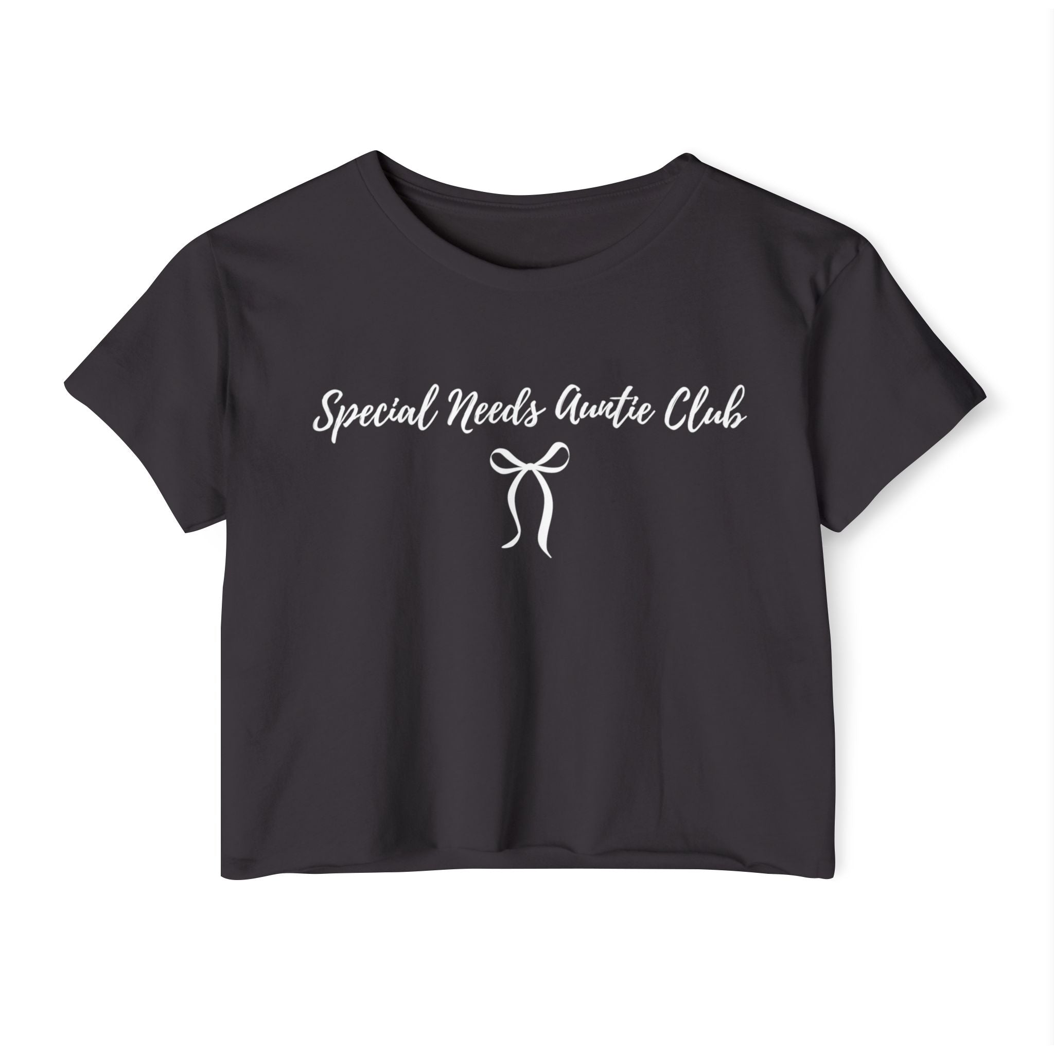 “Special Needs Auntie Club” Women’s Crop Top