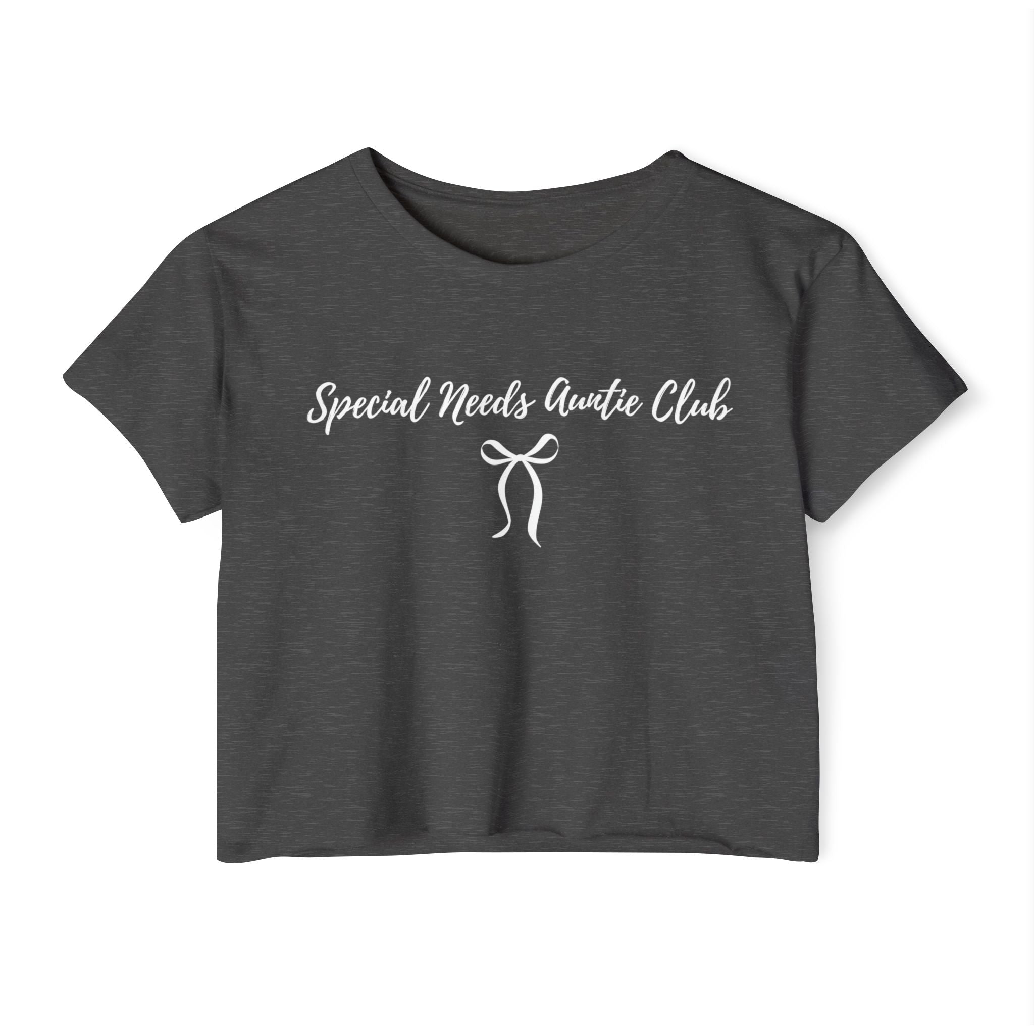 “Special Needs Auntie Club” Women’s Crop Top