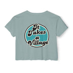 “It Takes A Village, SNPC Ally” Women’s Crop Top