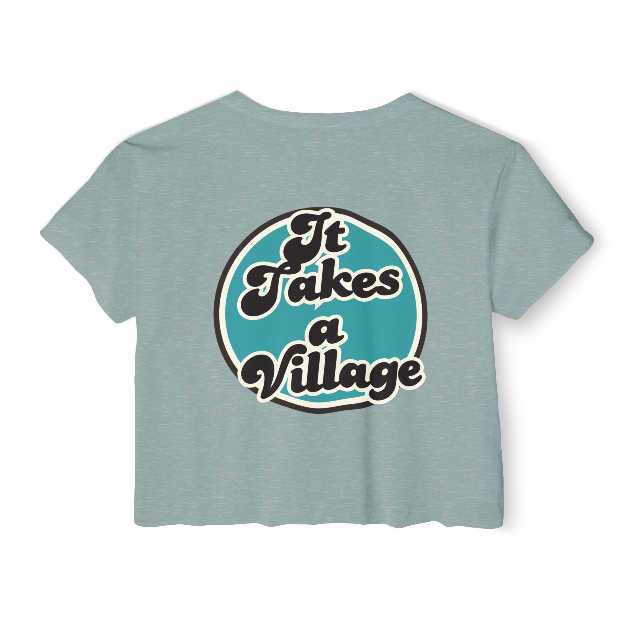 “It Takes A Village, SNPC Ally” Women’s Crop Top