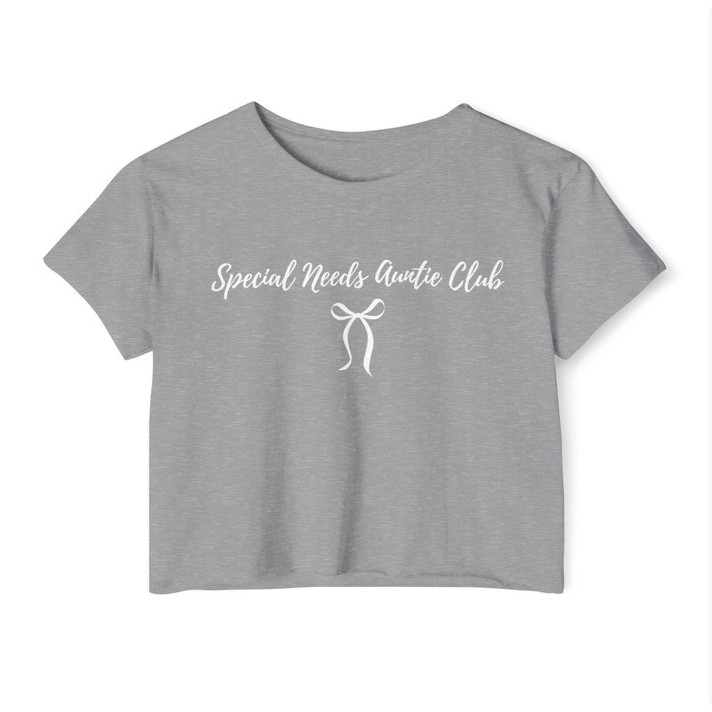 “Special Needs Auntie Club” Women’s Crop Top