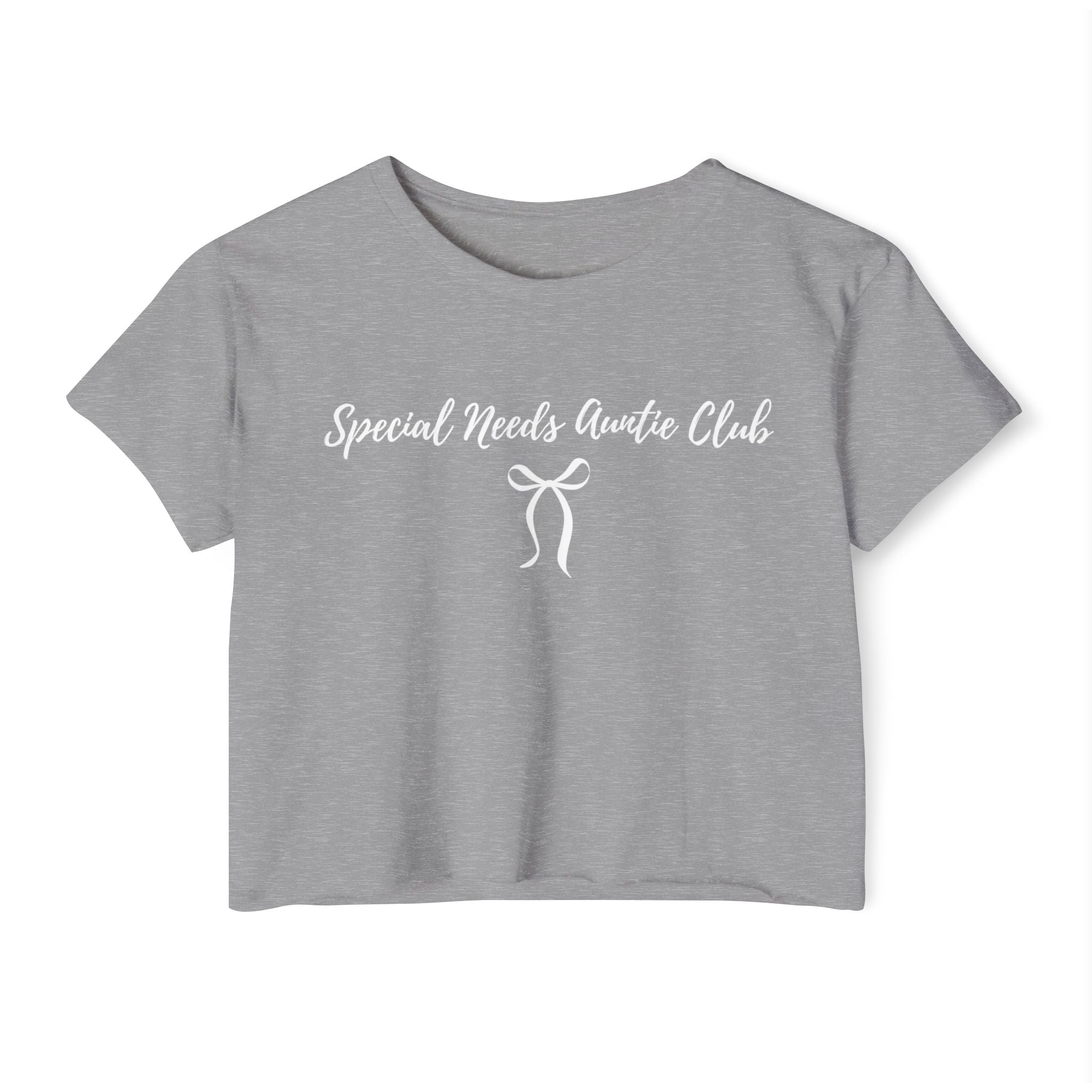 “Special Needs Auntie Club” Women’s Crop Top