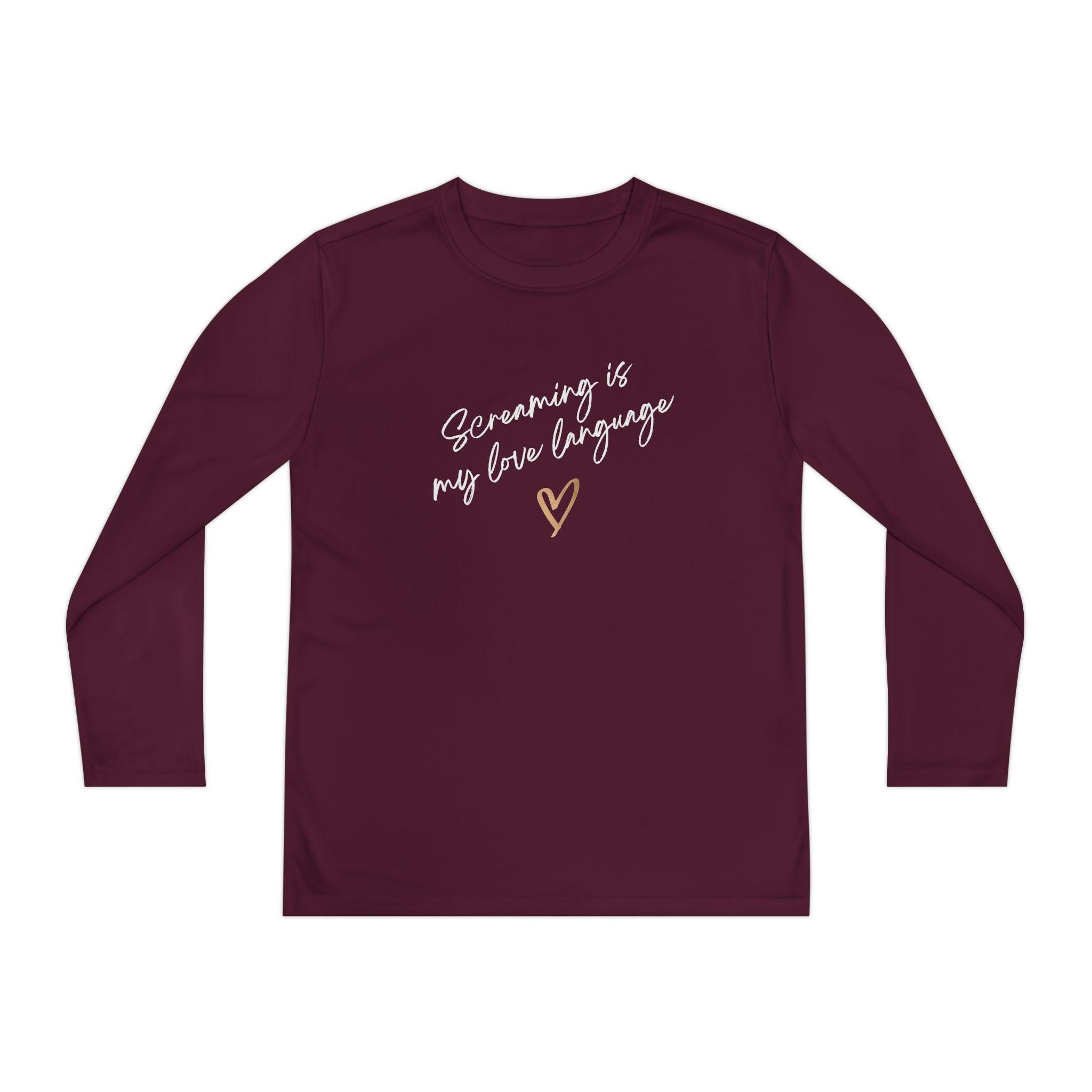 “Screaming Is My Love Language” Youth Long Sleeve