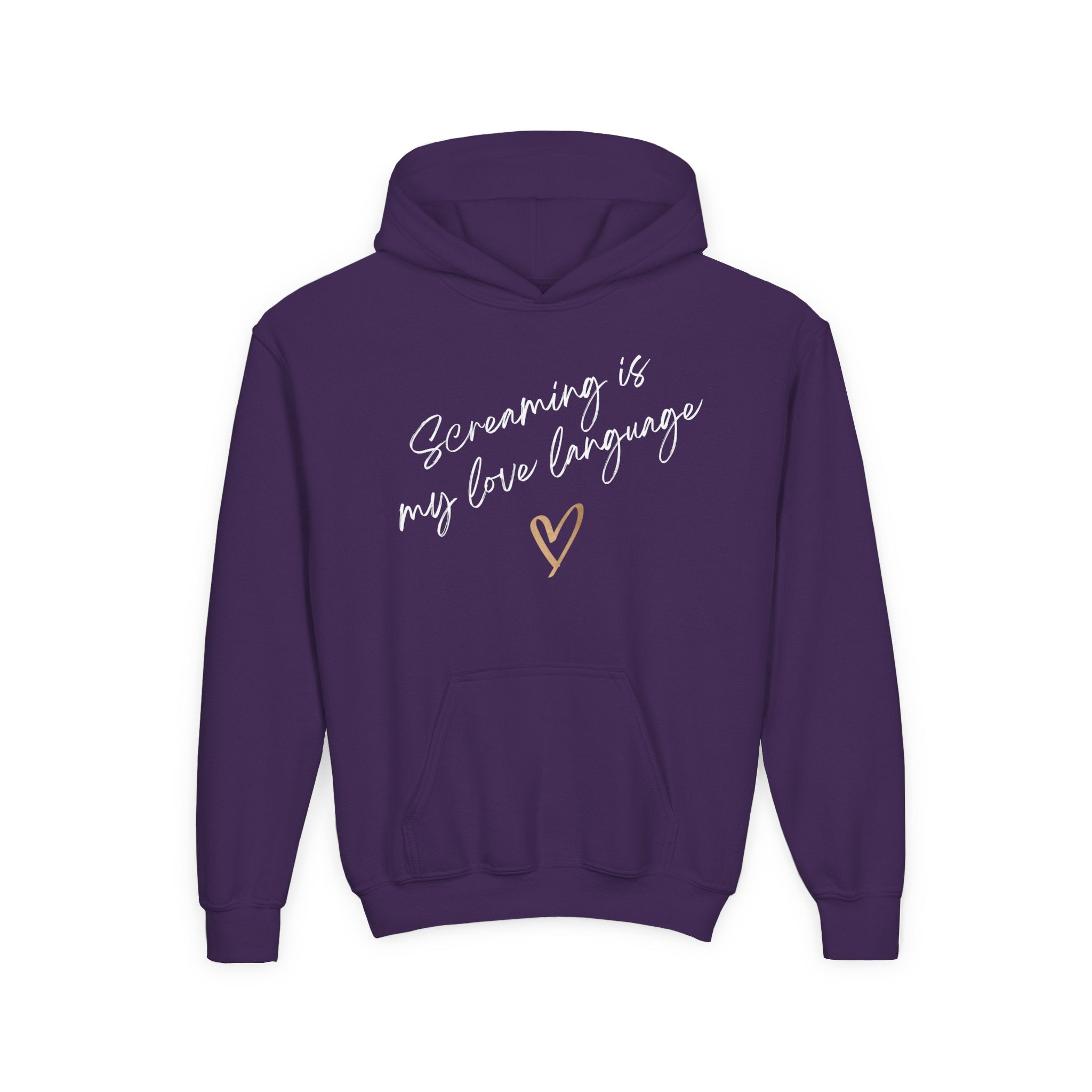 “Screaming Is My Love Language” Youth Hoodie
