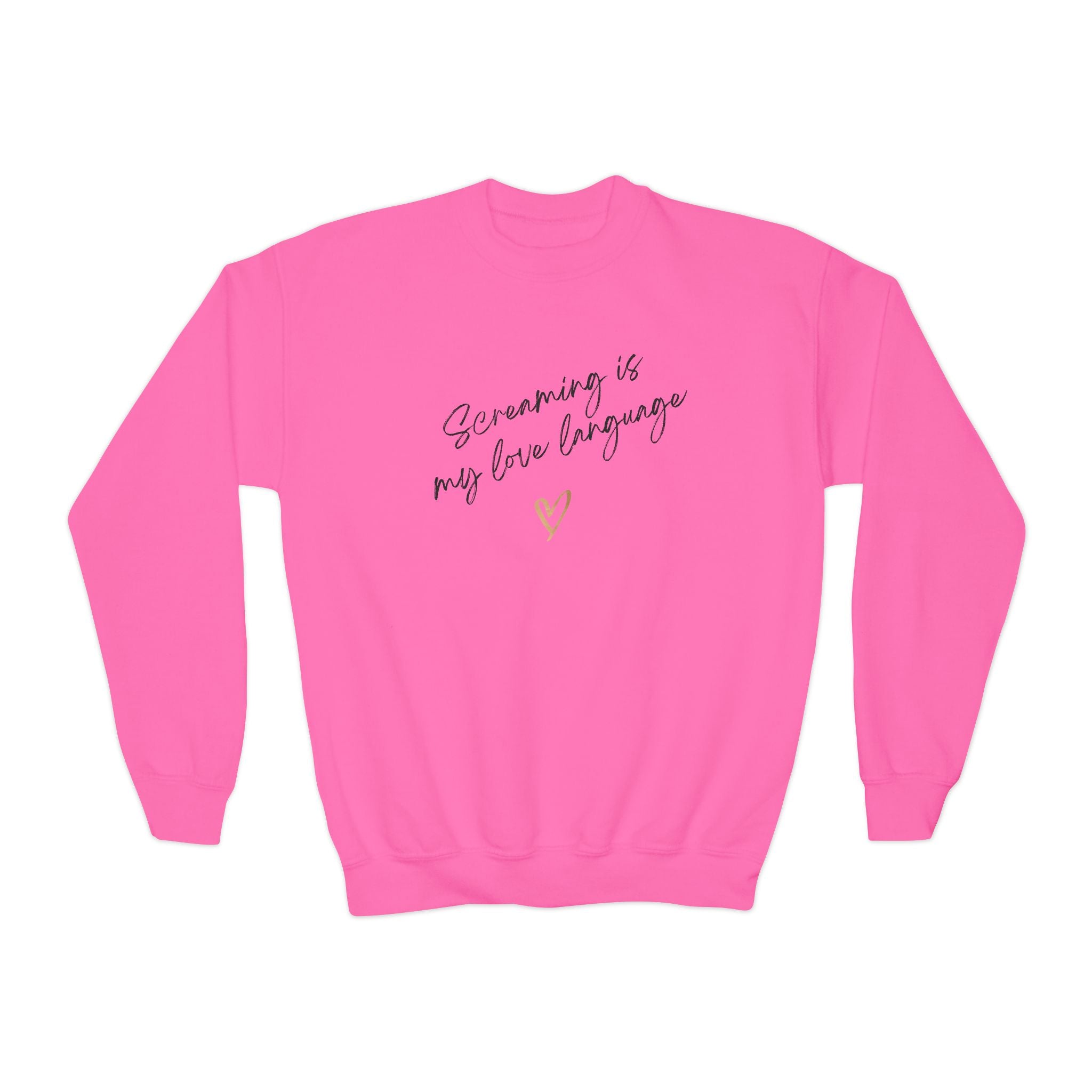 “Screaming Is My Love Language” Youth Sweater