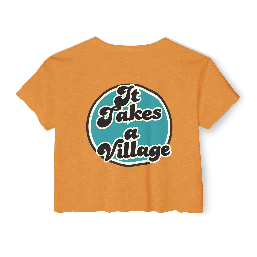 “It Takes A Village, SNPC Ally” Women’s Crop Top