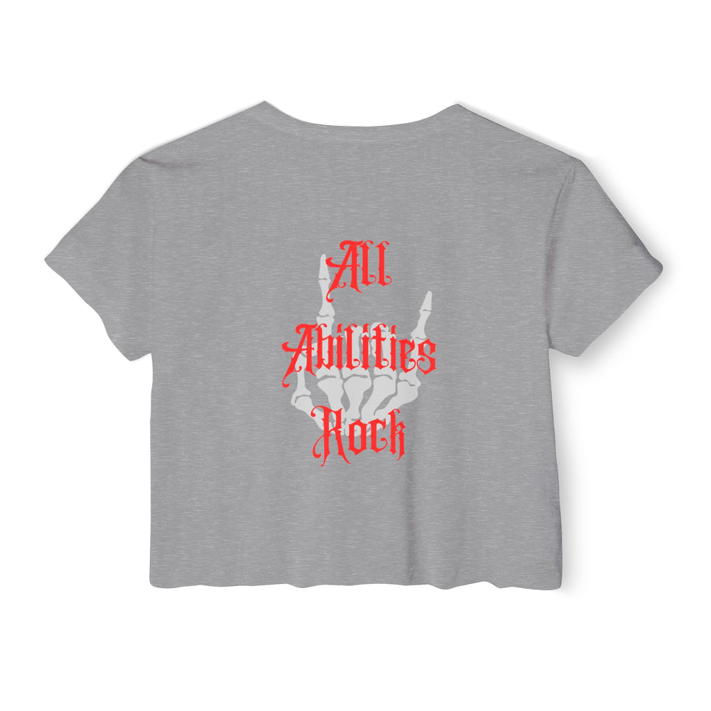 “All Abilities Rock” SNPC Women’s Crop Top