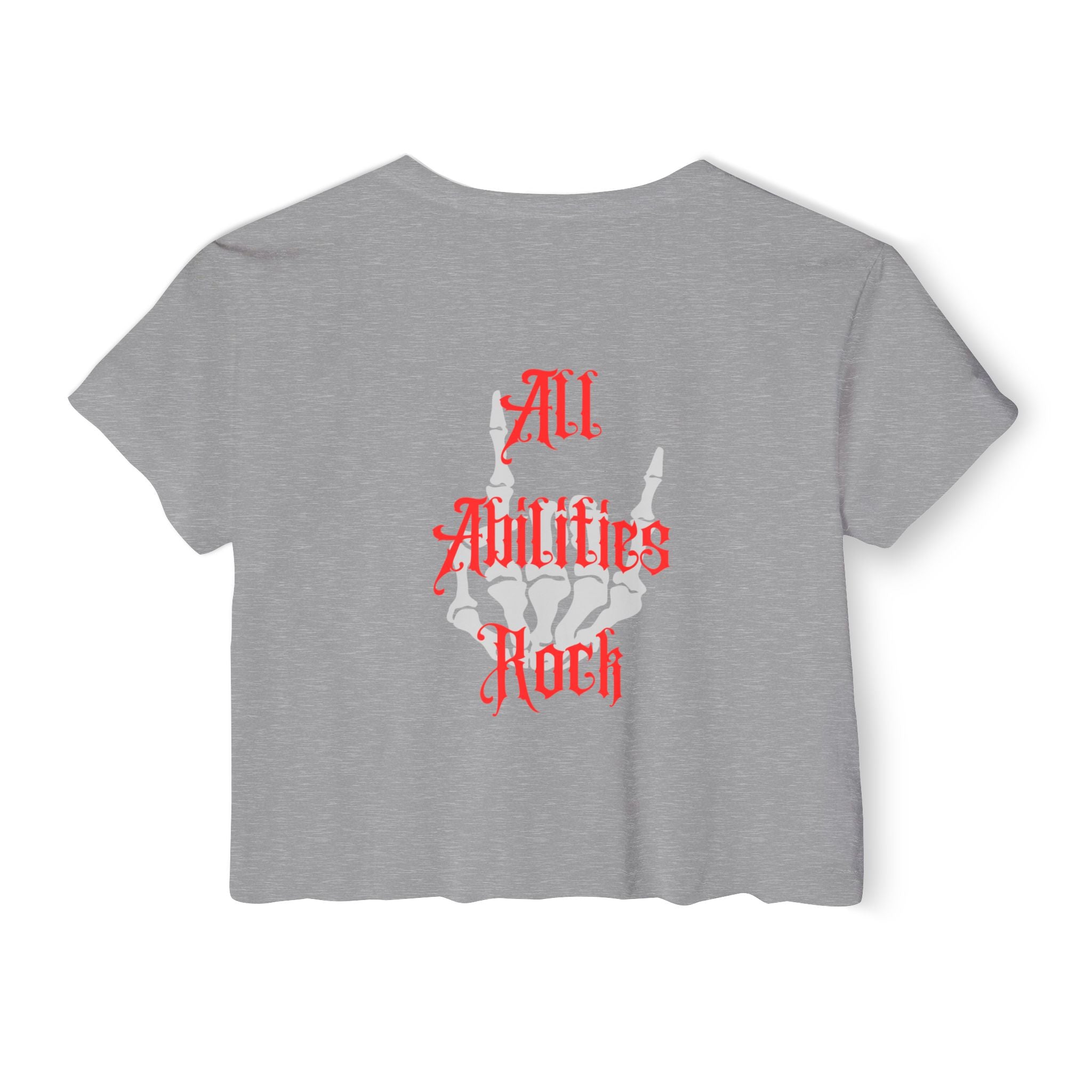“All Abilities Rock” SNPC Women’s Crop Top