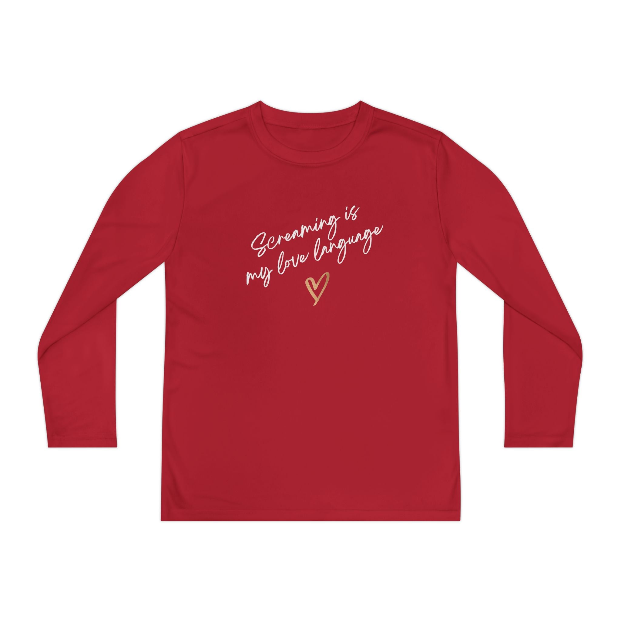“Screaming Is My Love Language” Youth Long Sleeve