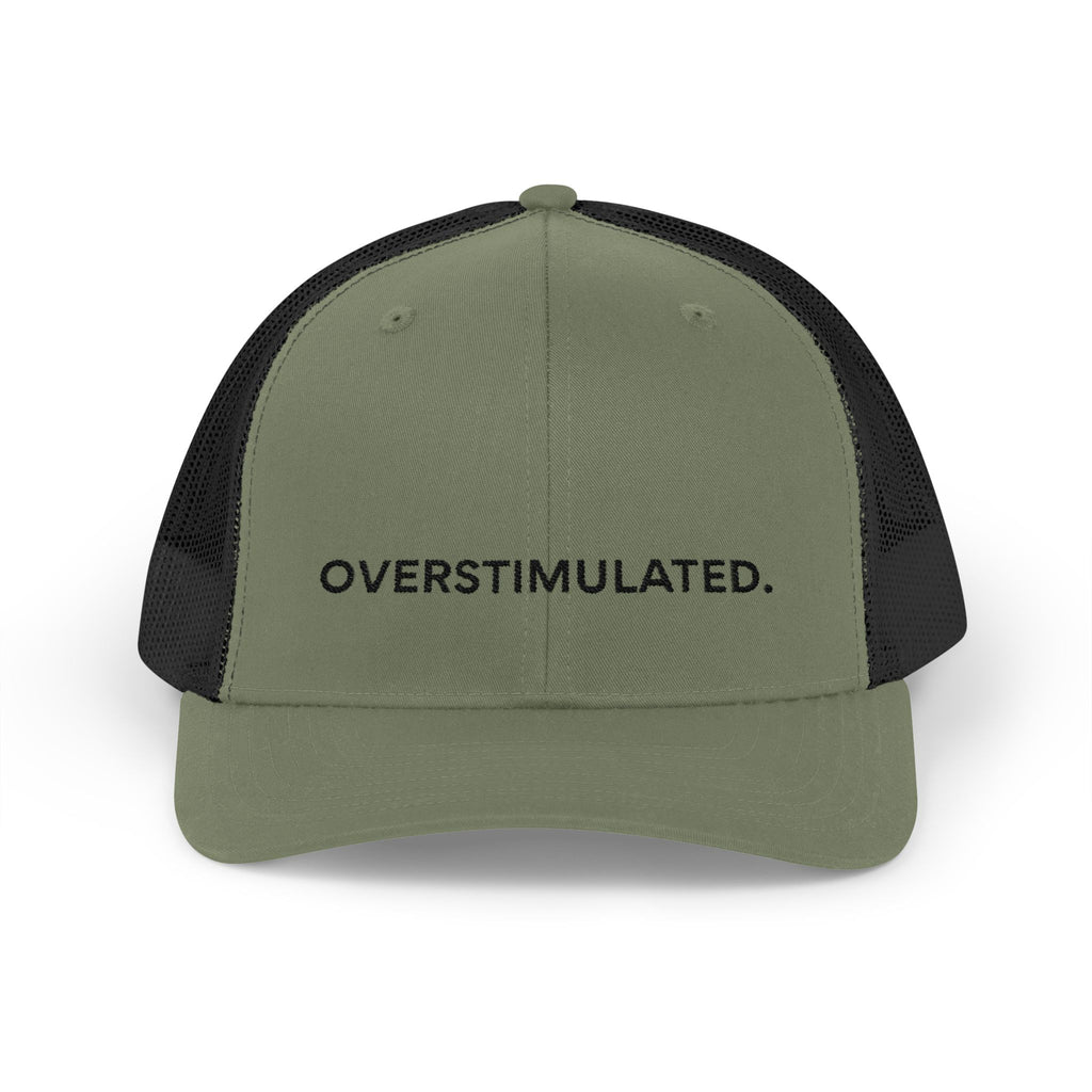 “Overstimulated.” Embroidery Hat