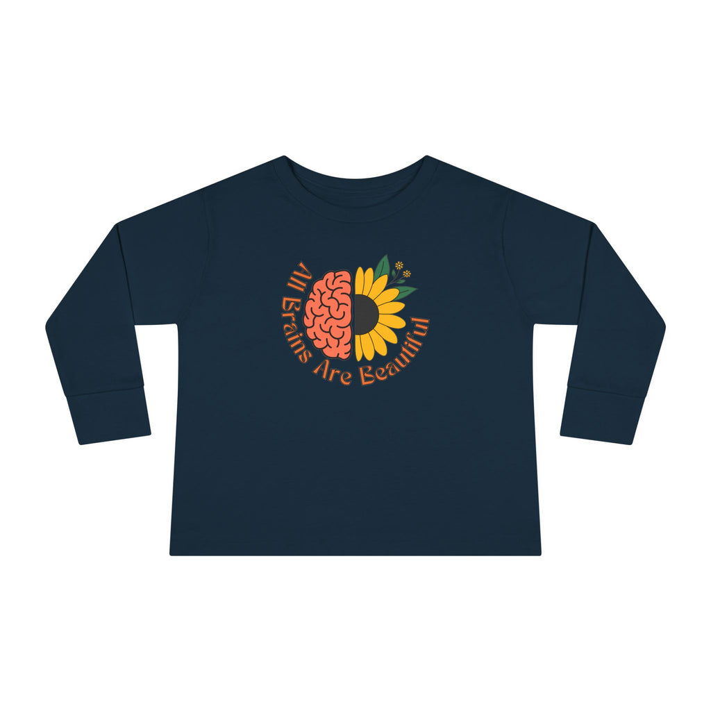 “All Brains Are Beautiful” Toddler Long Sleeve