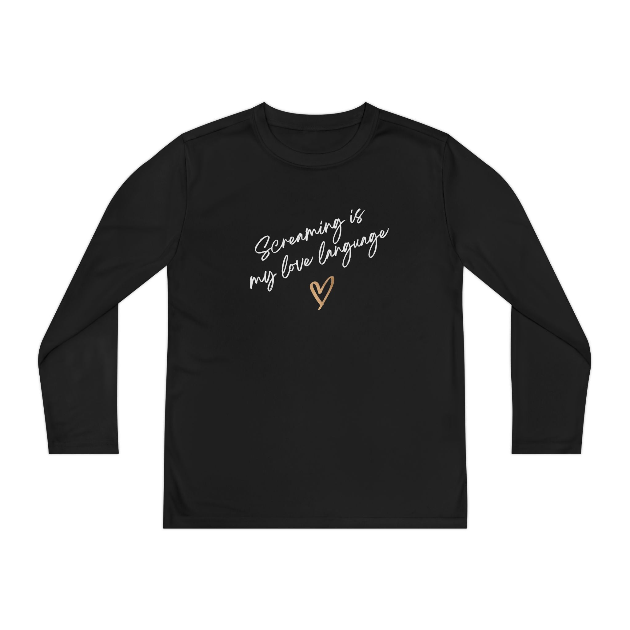 “Screaming Is My Love Language” Youth Long Sleeve