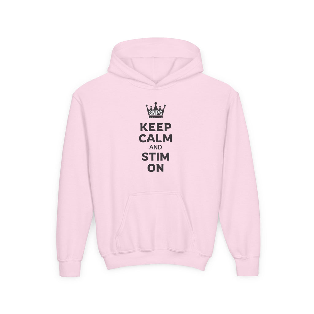 “Keep Calm & Stim On” Youth Hoodie
