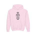 “Keep Calm & Stim On” Youth Hoodie