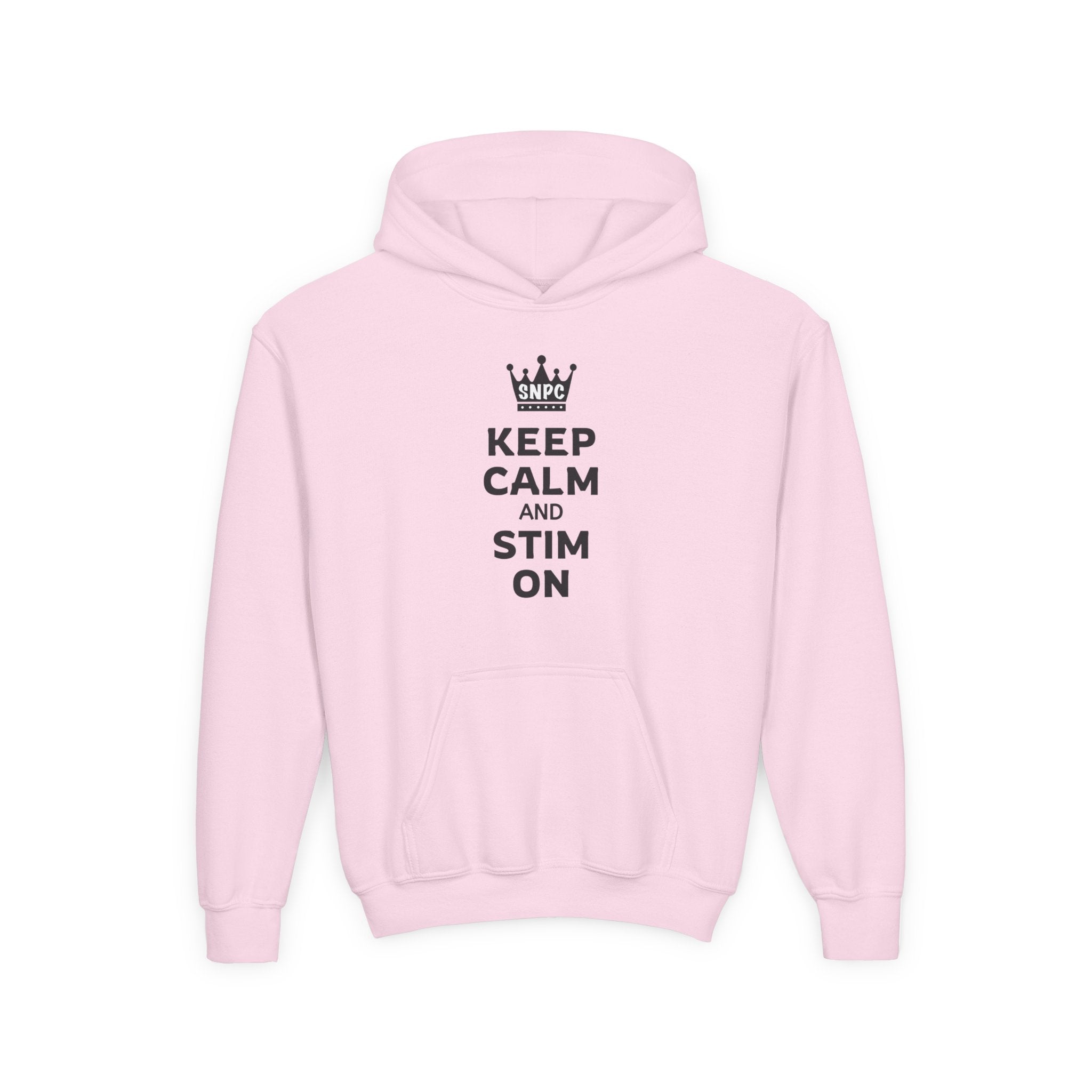 “Keep Calm & Stim On” Youth Hoodie