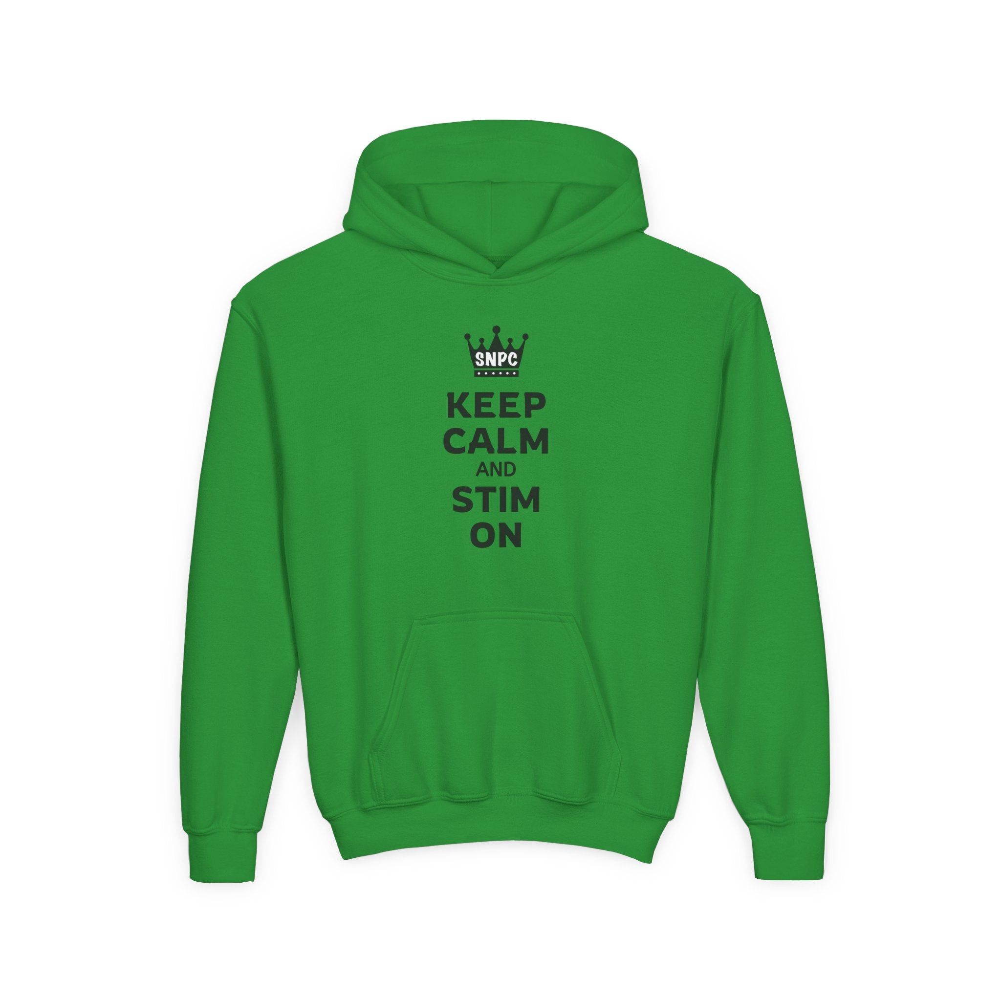 “Keep Calm & Stim On” Youth Hoodie