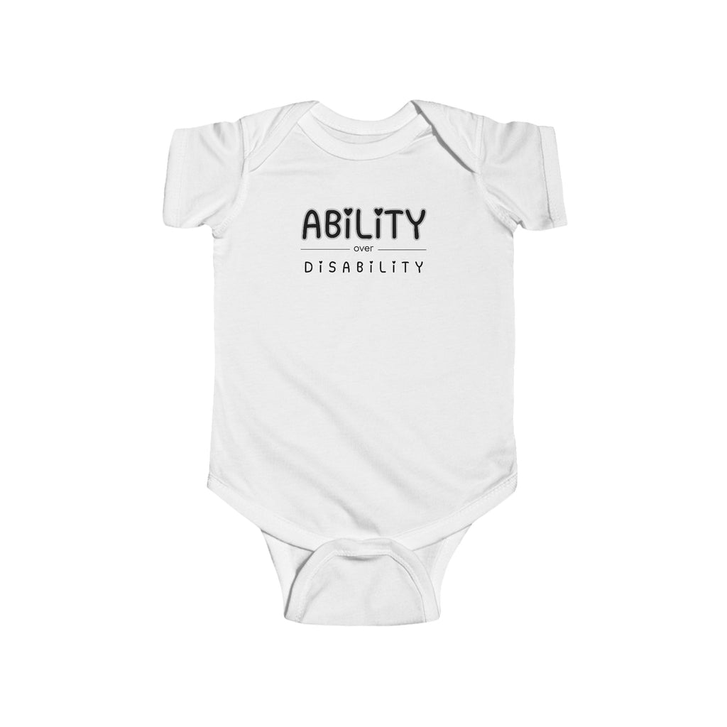“Ability Over Disability” Infant Short Sleeve Onesie