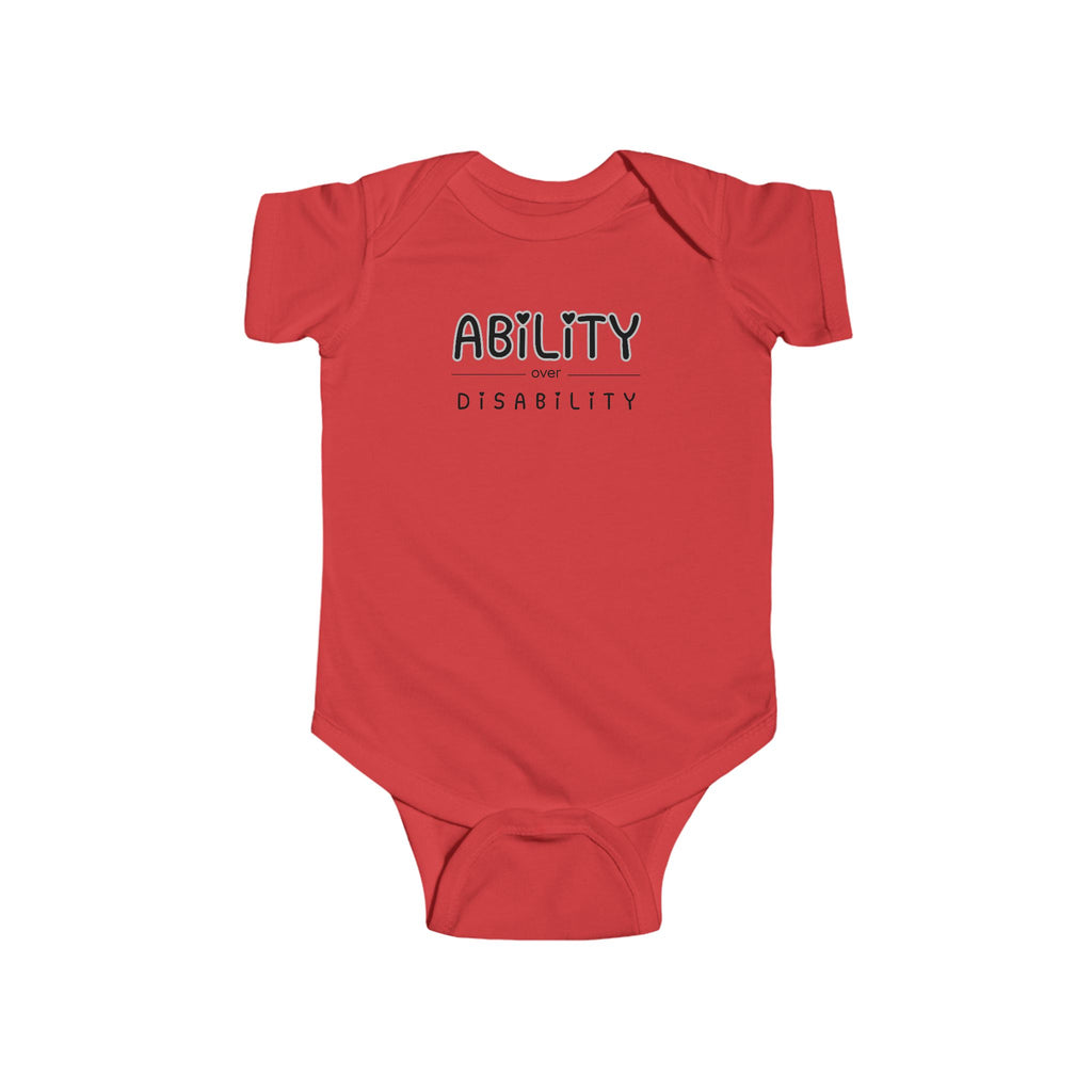 “Ability Over Disability” Infant Short Sleeve Onesie