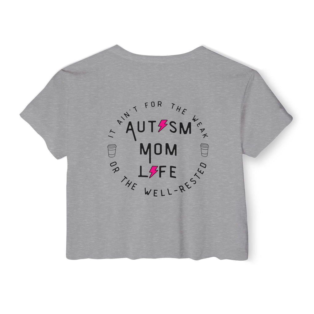 “Autism Mom Life” Women’s Crop Top