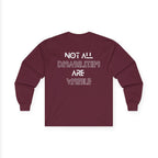 “Not All Disabilities Are Visible” Men’s Long Sleeve