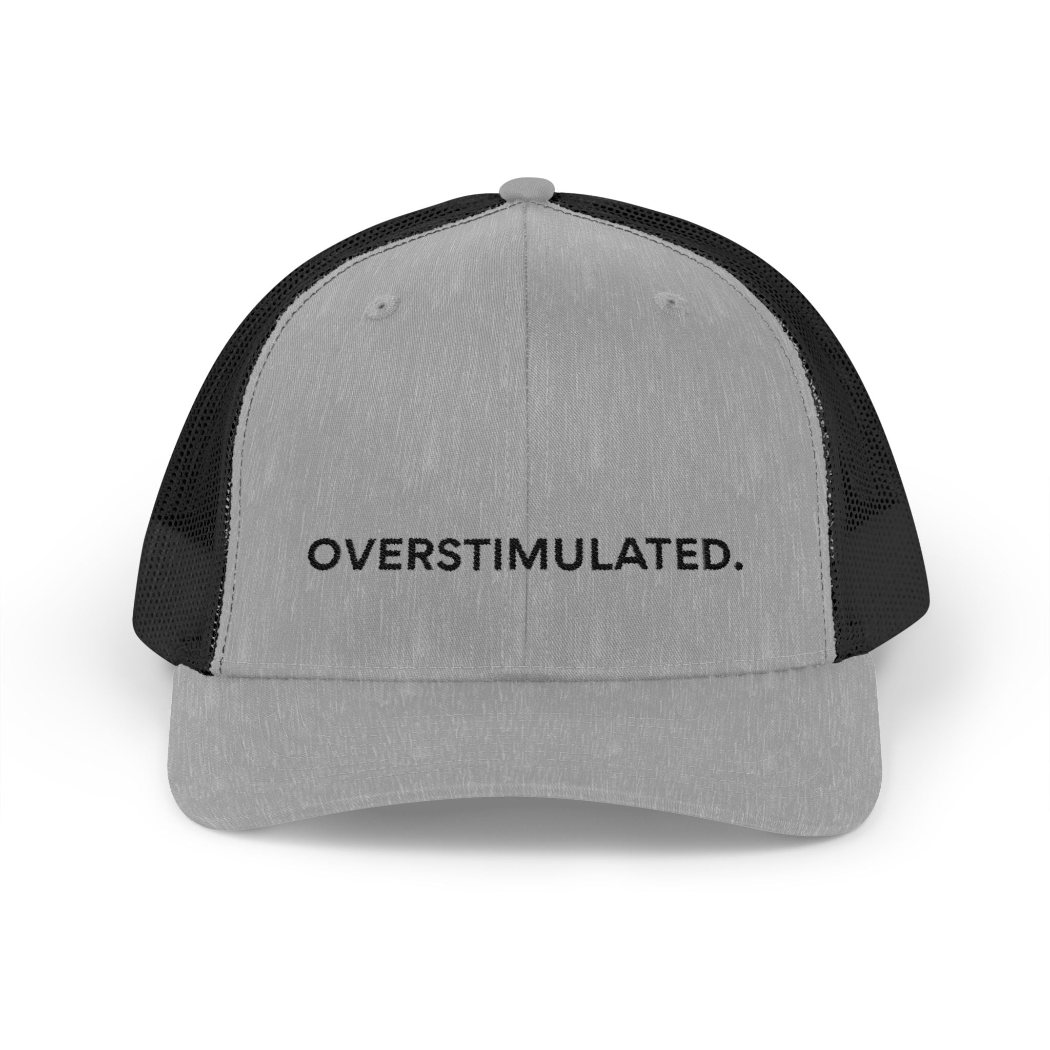 “Overstimulated.” Embroidery Hat