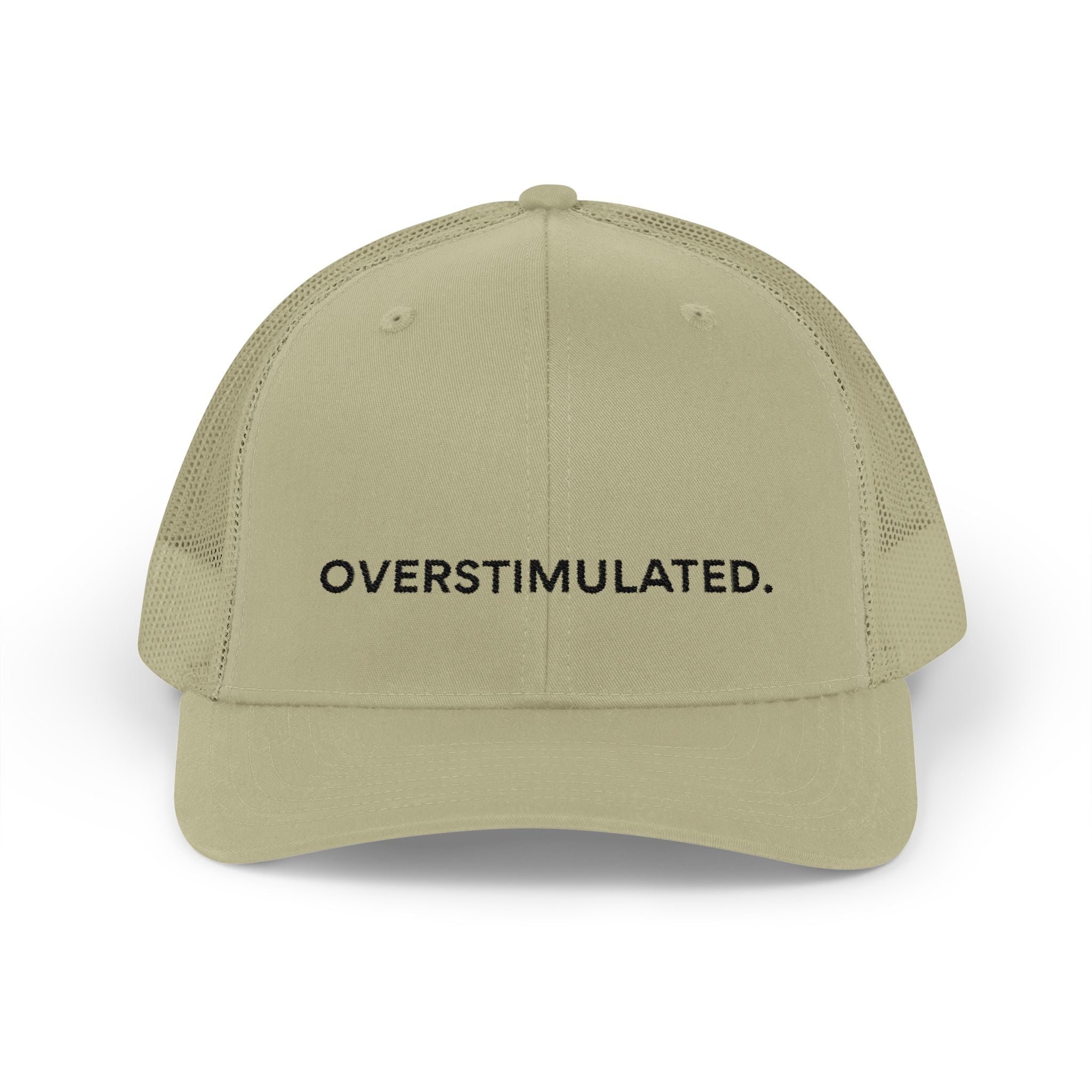 “Overstimulated.” Embroidery Hat