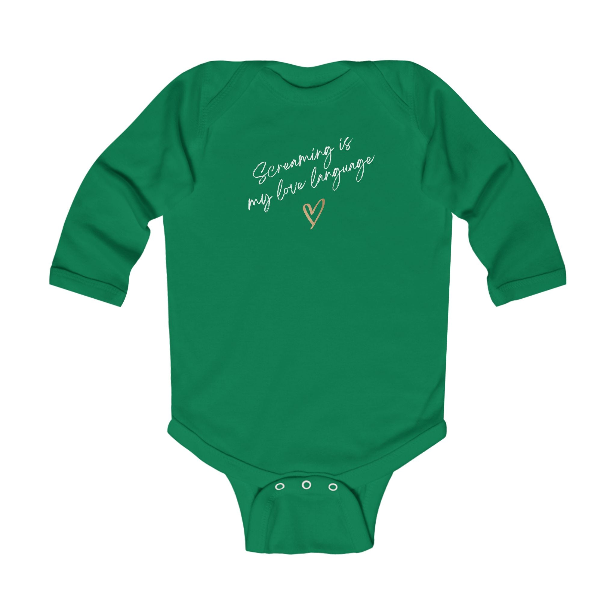 “Screaming Is My Love Language” Infant Long Sleeve Onesie