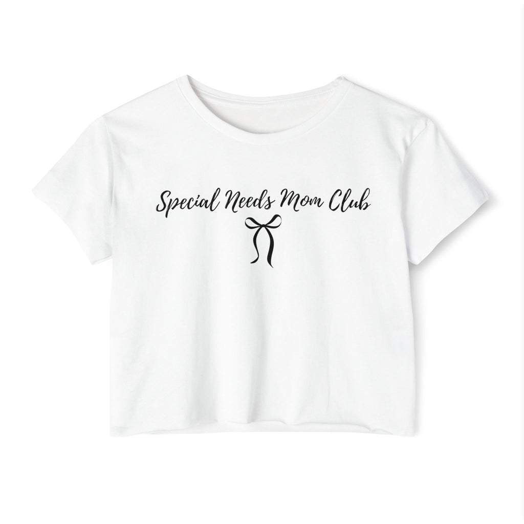 “Special Needs Mom Club” Women’s Crop Top