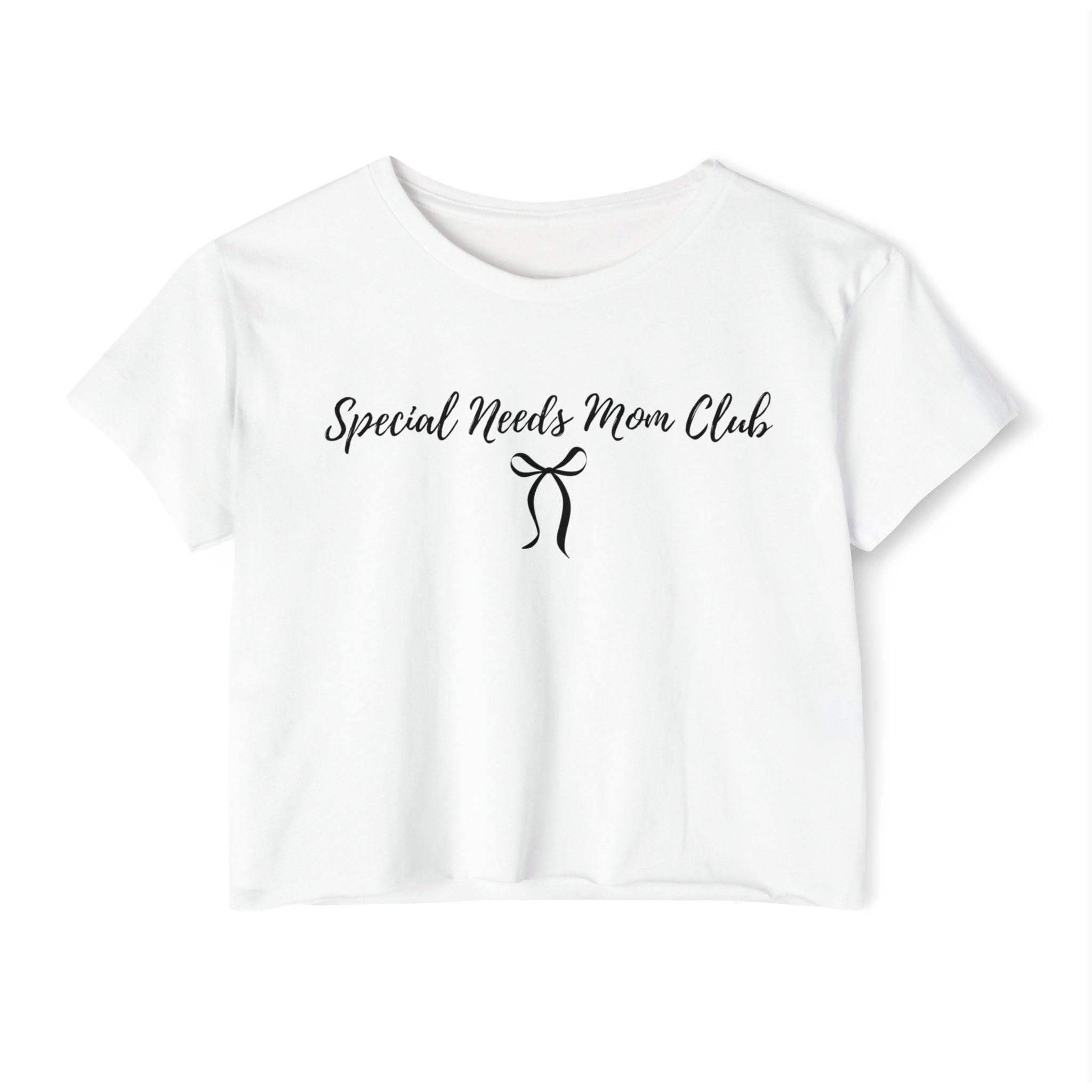 “Special Needs Mom Club” Women’s Crop Top