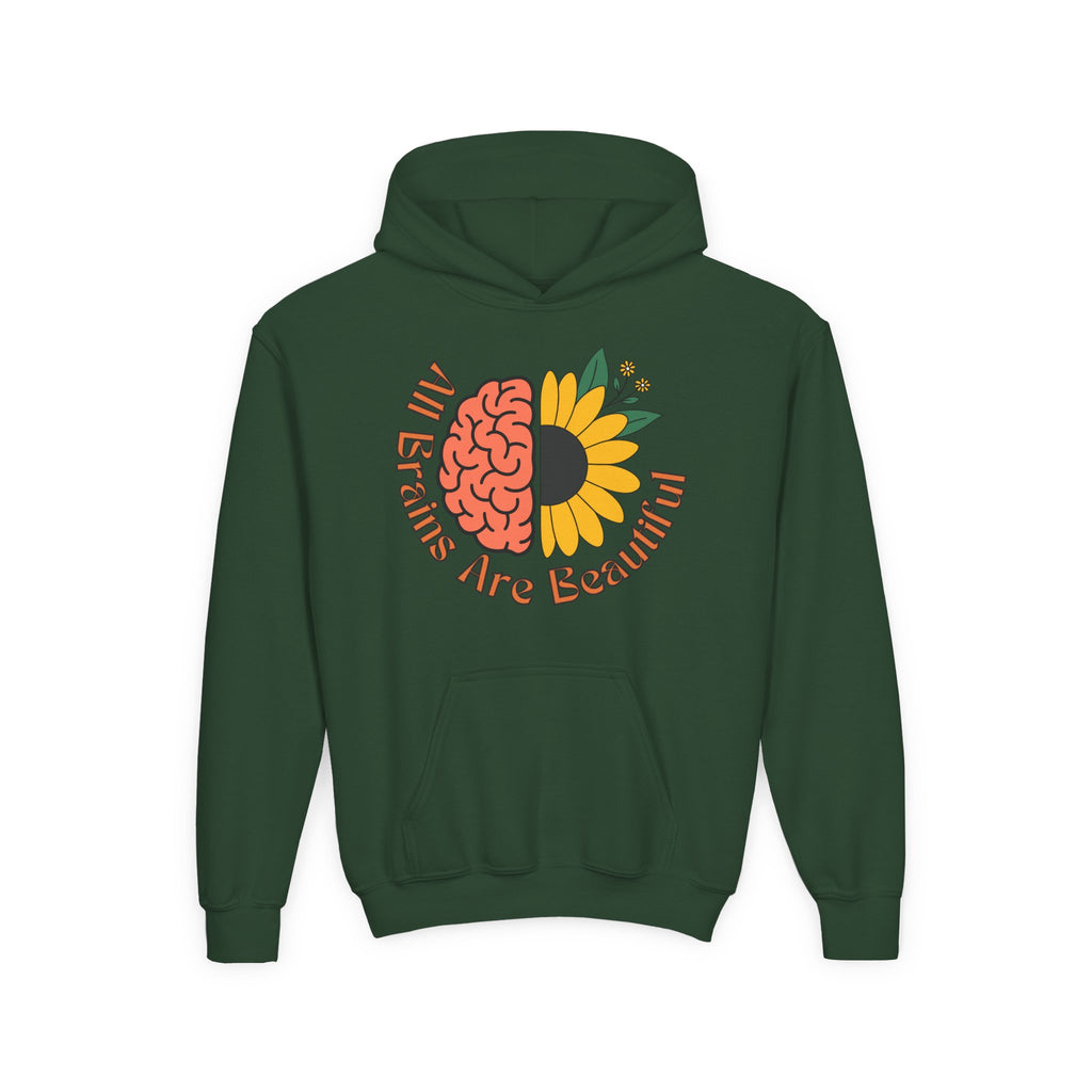“All Brains Are Beautiful” Youth Hoodie