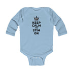 “Keep Calm & Stim On” Infant Long Sleeve Onesie