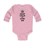 “Keep Calm & Stim On” Infant Long Sleeve Onesie