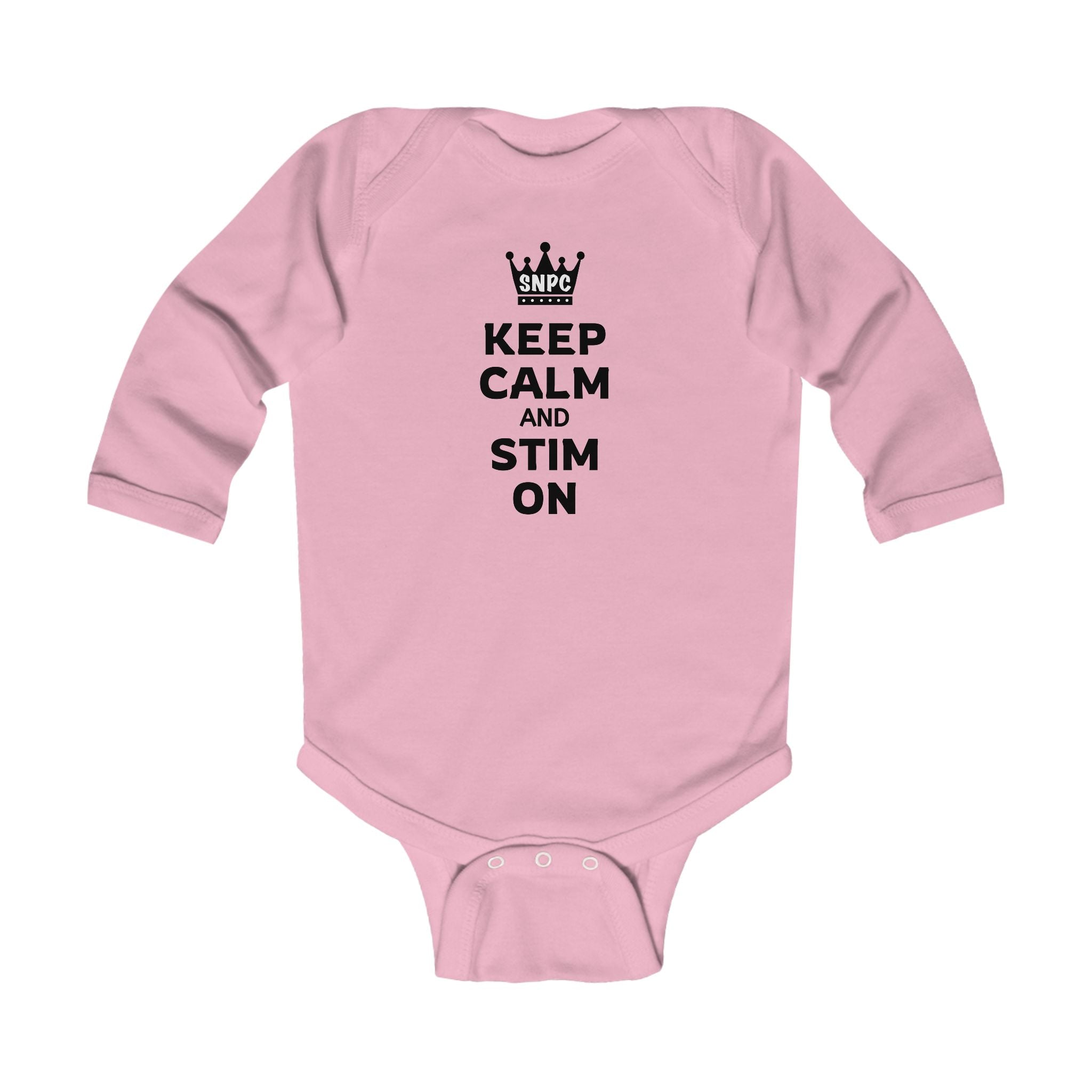 “Keep Calm & Stim On” Infant Long Sleeve Onesie