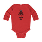 “Keep Calm & Stim On” Infant Long Sleeve Onesie
