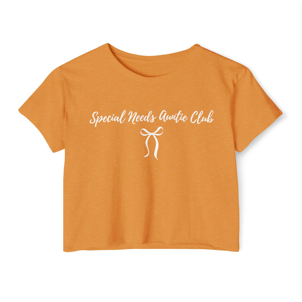 “Special Needs Auntie Club” Women’s Crop Top