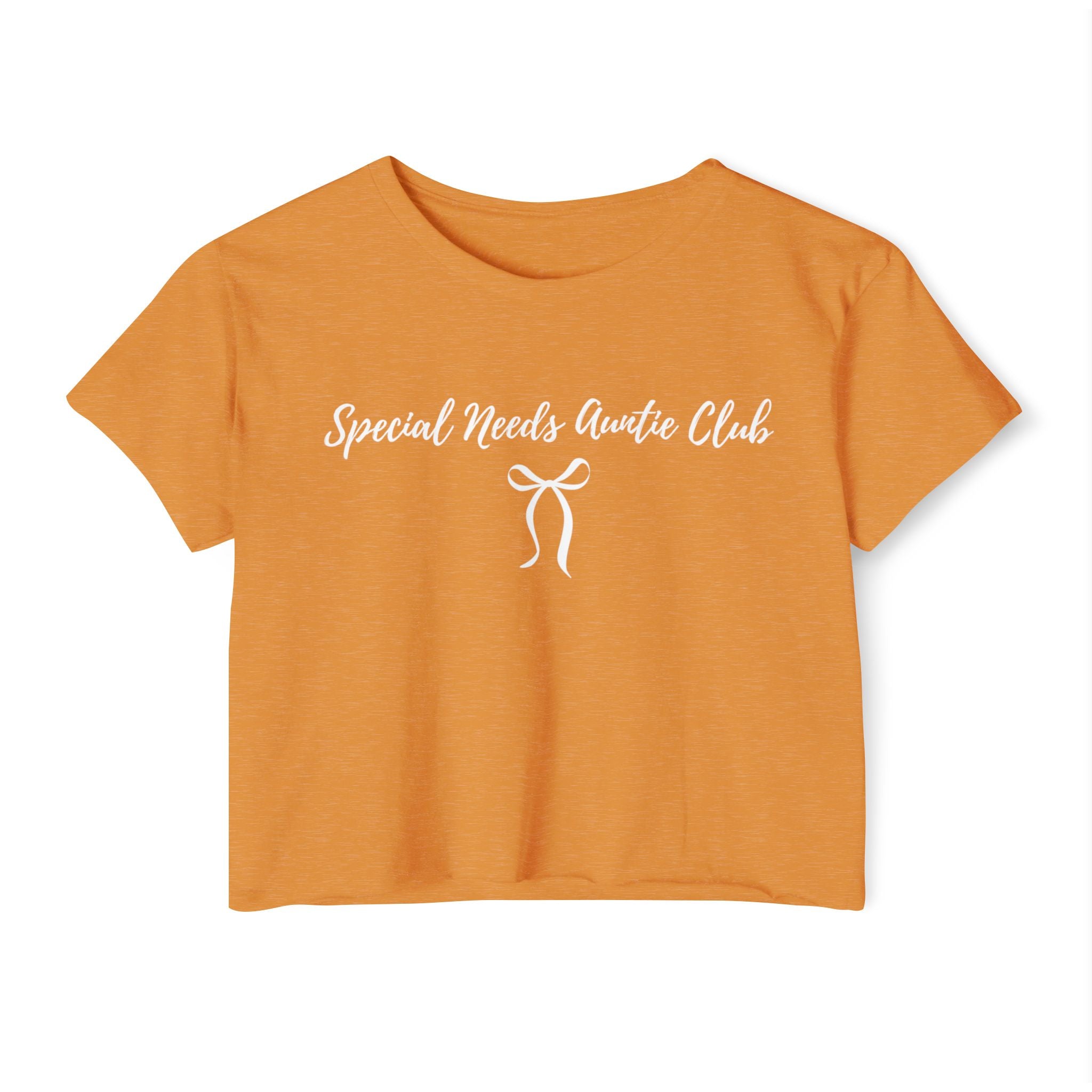 “Special Needs Auntie Club” Women’s Crop Top