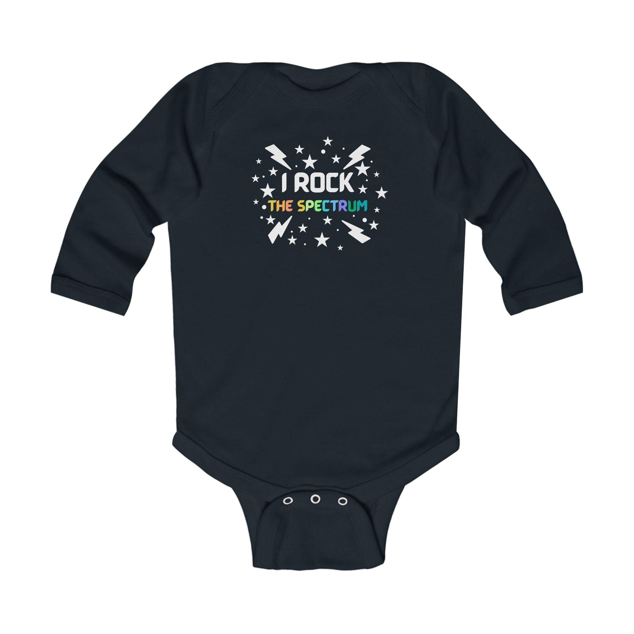 "I Rock The Spectrum" Infant Long Sleeve Onesie