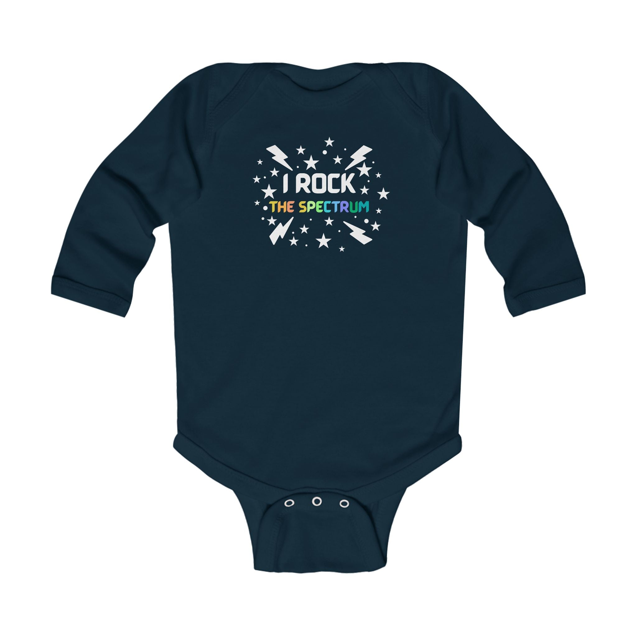 "I Rock The Spectrum" Infant Long Sleeve Onesie