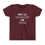 "Not All Disabilities Are Visible" Youth Tee