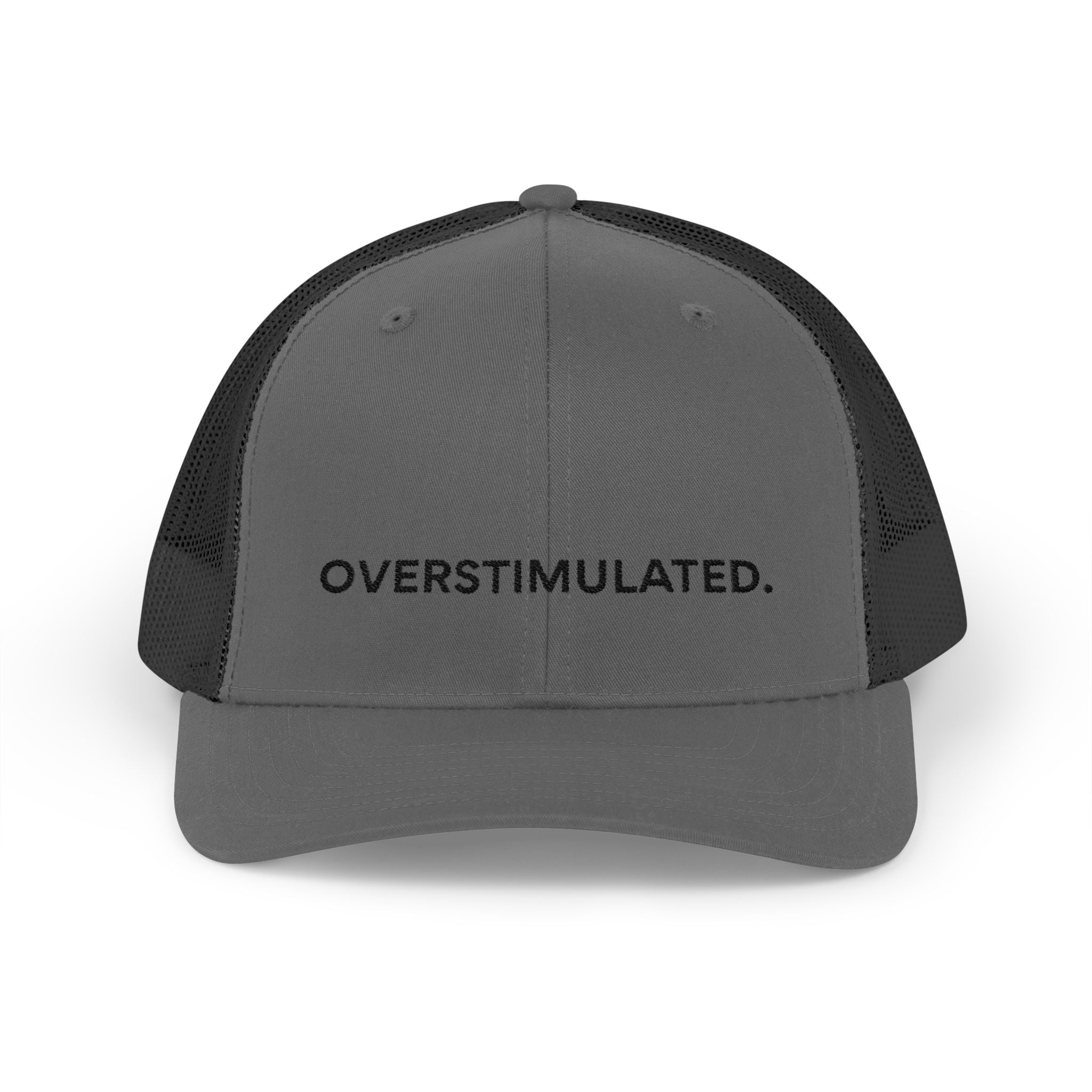 “Overstimulated.” Embroidery Hat