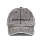 “Overstimulated.” Vintage Embroidery Hat