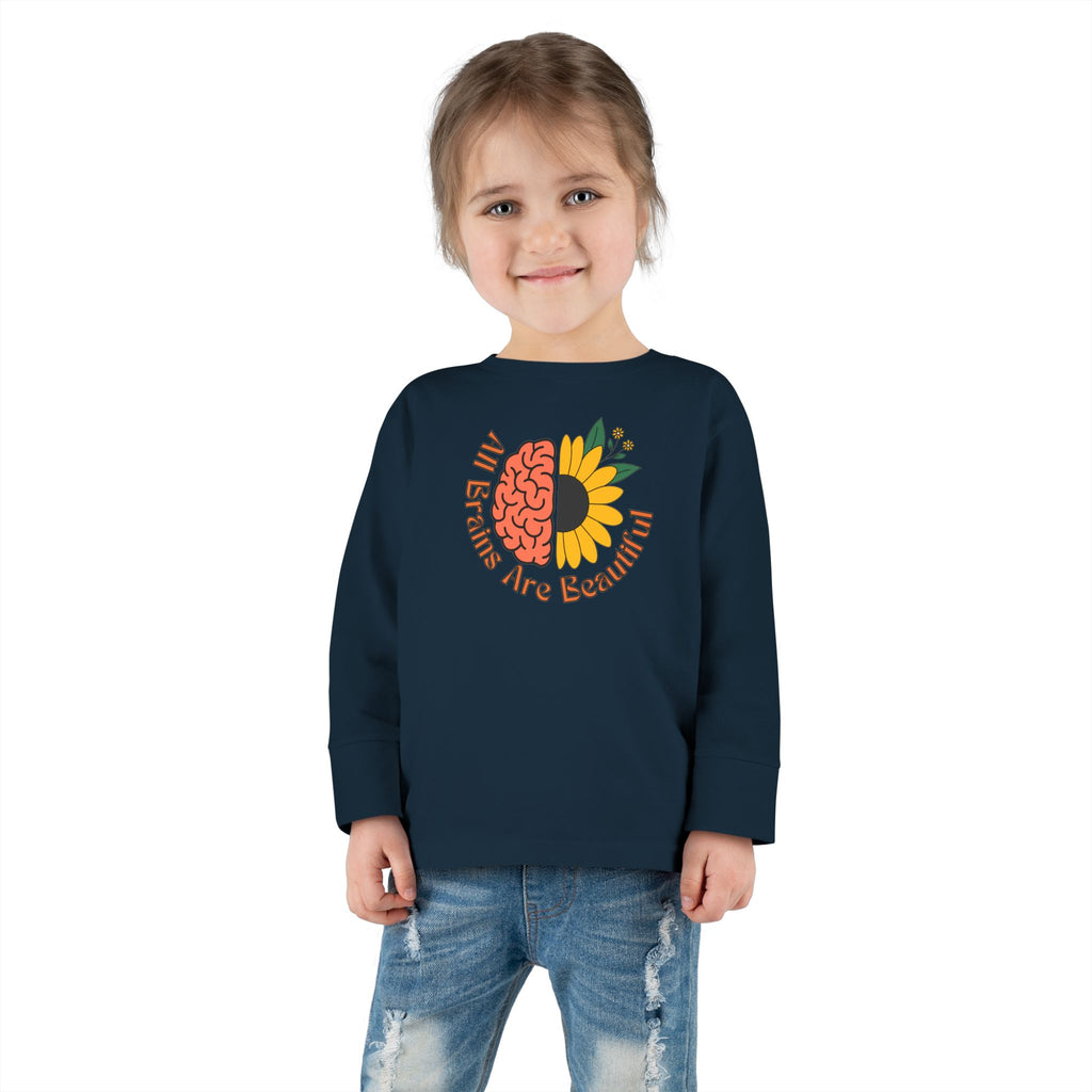 “All Brains Are Beautiful” Toddler Long Sleeve