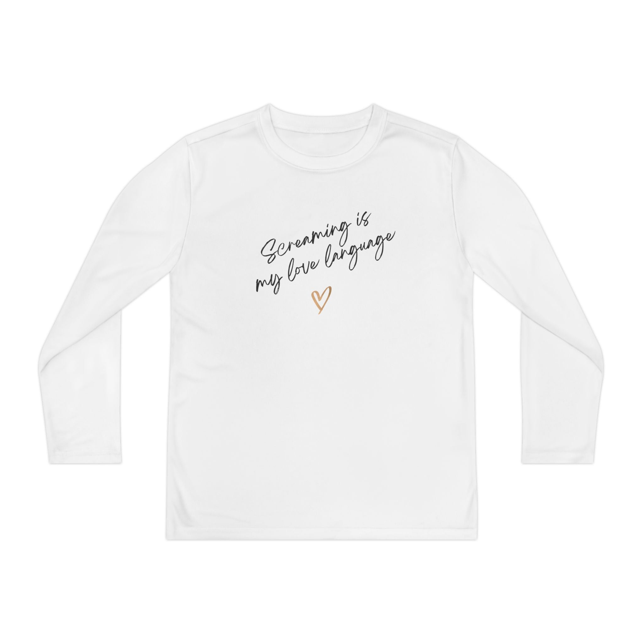 “Screaming Is My Love Language” Youth Long Sleeve