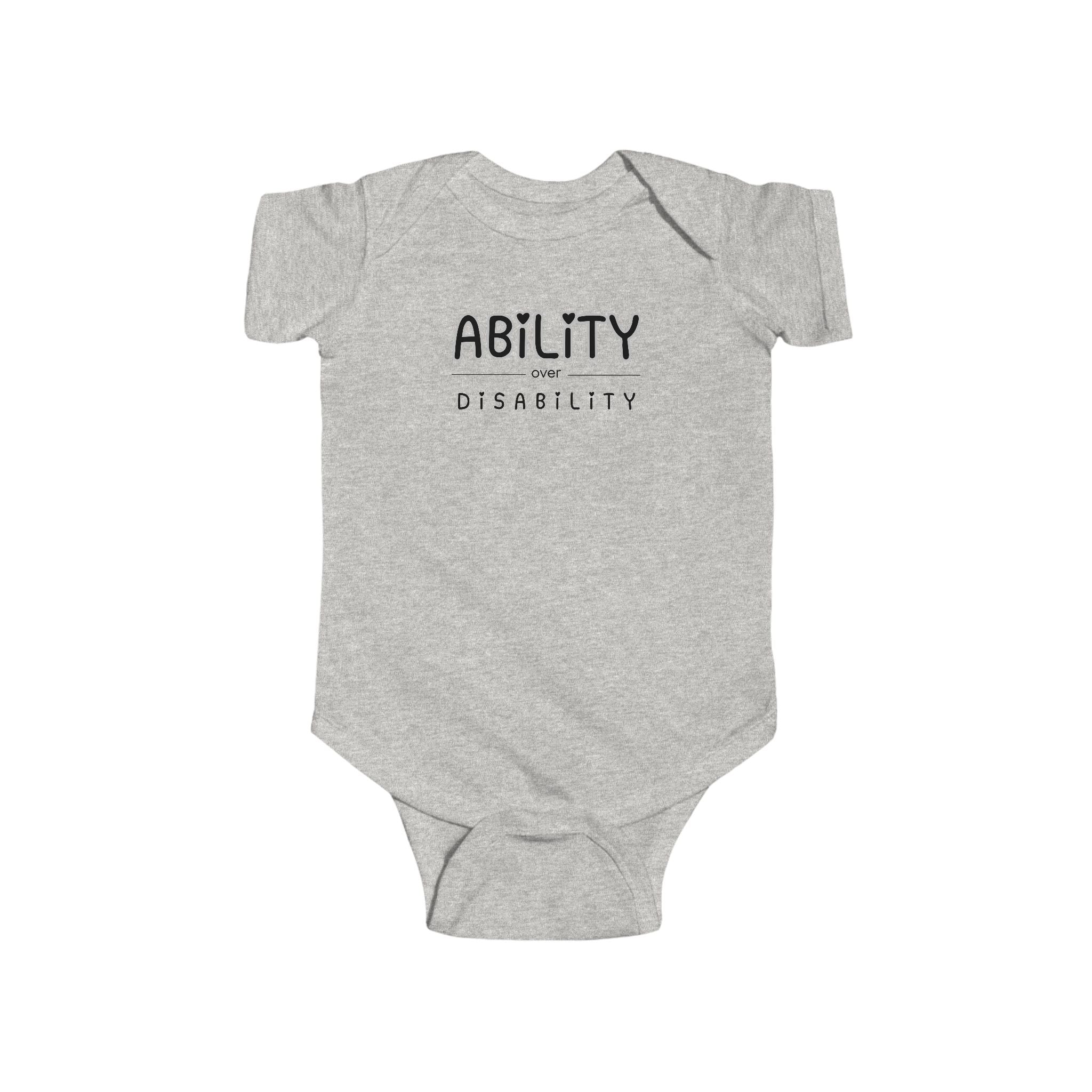 “Ability Over Disability” Infant Short Sleeve Onesie
