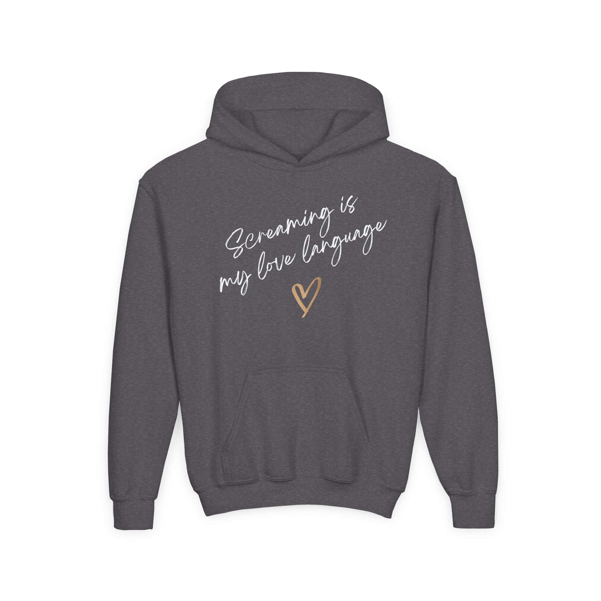 “Screaming Is My Love Language” Youth Hoodie